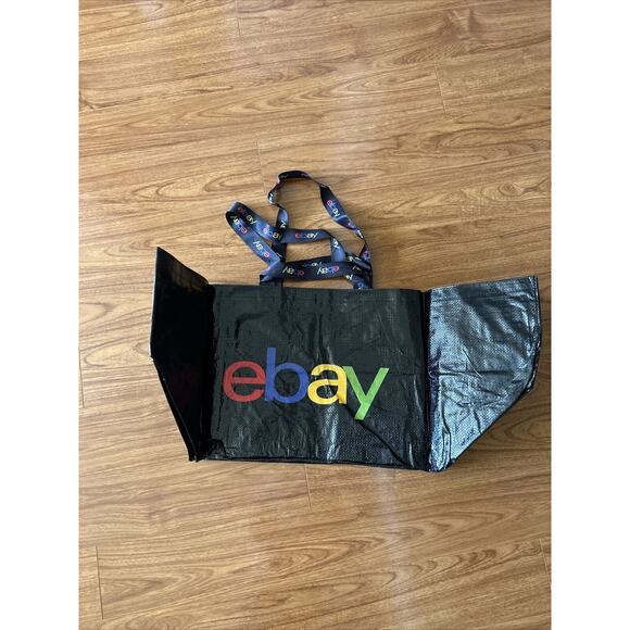 eBay Logo Branded IKEA style Frakta Large Tote Shopping Bag eBayana Shipping - Picture 5 of 7